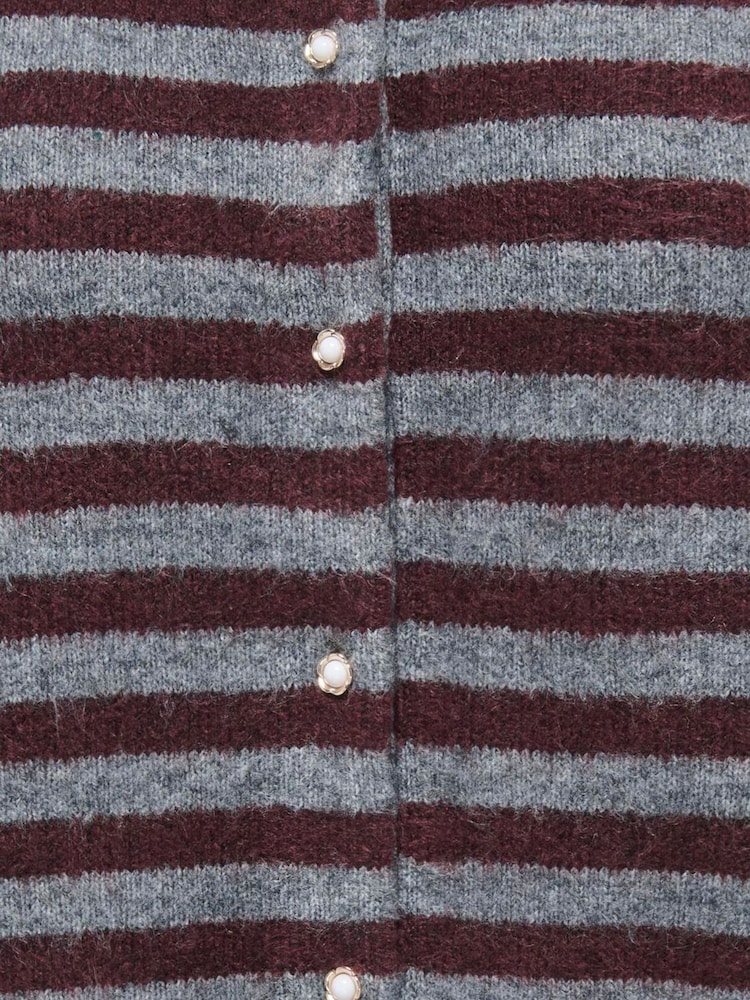 ONLY Stripe Short Sleeve Cardigan - Obraz 3 z 3