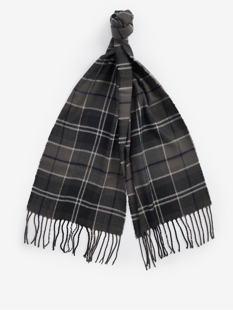 Barbour® International Sweeper Beanie Hat and Check Scarf Boxed Gift Set - Image 2 of 4