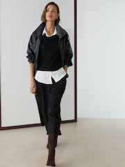 Black Gem Button Supersoft Knitted Long Sleeve Shirt Layer Jumper - Image 3 of 8
