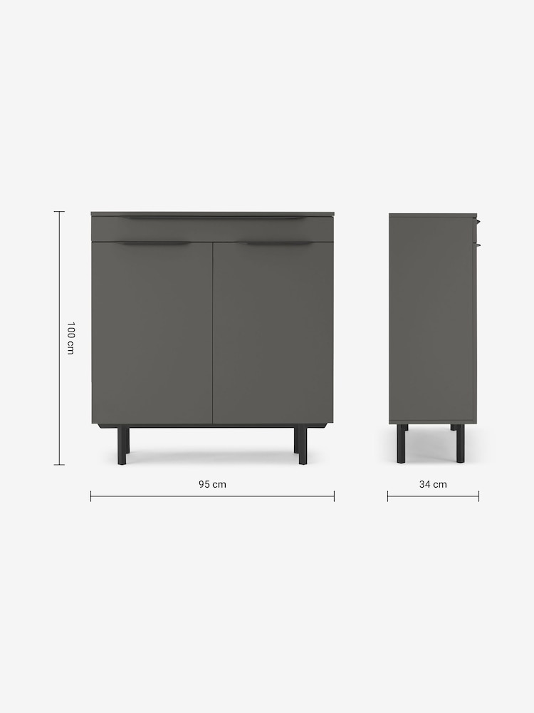 MADE.COM Graphite Grey Damien Shoes Storage - Image 3 of 3