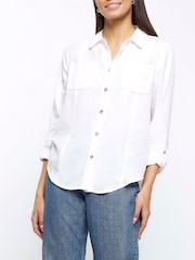 River Island Cream Utility Shirt - Image 1 of 1