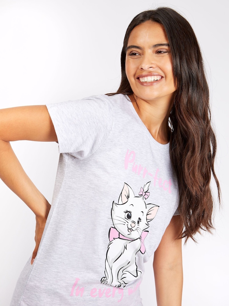 Character Pink Disney Ladies Aristocat Marie Cat Short 100% Cotton Pyjamas - Image 4 of 4