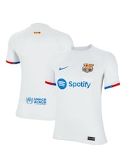 Nike White/Blue Jr. FC Barcelona 23/24 Football Shirt - Image 1 of 3