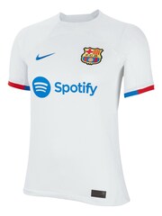 Nike White/Blue Jr. FC Barcelona 23/24 Football Shirt - Image 2 of 3