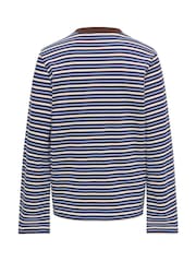 ONLY Blue Long Sleeve Stripe T-Shirt - Image 6 of 7