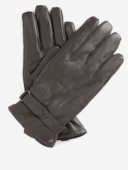 Barbour® Dark Brown Burnished Leather Thinsulate Gloves - Image 1 of 2