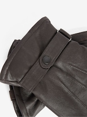 Barbour® Dark Brown Burnished Leather Thinsulate Gloves - Image 2 of 2