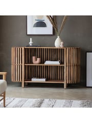 Gallery Home Natural Vernal Slatted Console Table - Image 1 of 3