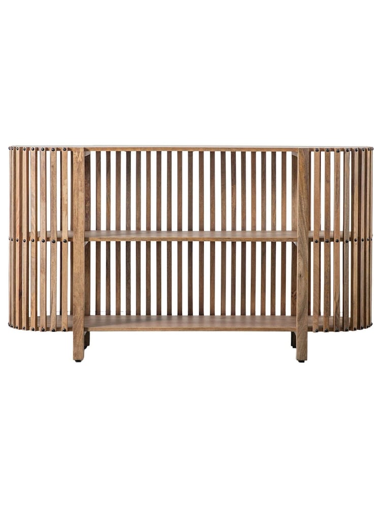 Gallery Home Natural Vernal Slatted Console Table - Image 3 of 3