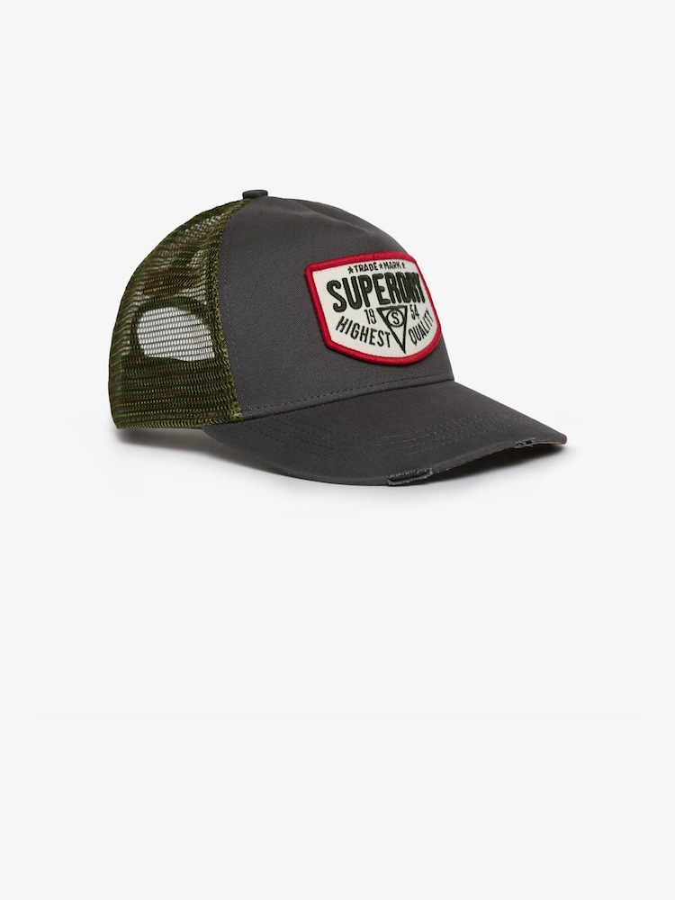 SUPERDRY Blue SUPERDRY Mesh Trucker Cap - Image 1 of 4 SUPERDRY Blue SUPERDRY Mesh Trucker Cap - Image 1 of 4