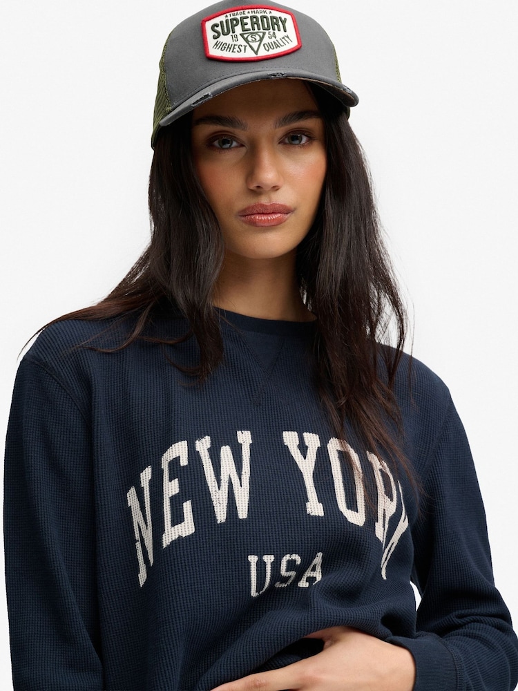 SUPERDRY Blue SUPERDRY Mesh Trucker Cap - Image 4 of 4 SUPERDRY Blue SUPERDRY Mesh Trucker Cap - Image 4 of 4