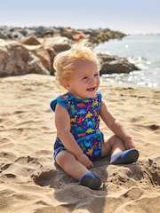 Dinosaurio azul - JoJo Maman Bébé Estampado Traje de neopreno para bebés - Imagen 1 de 4