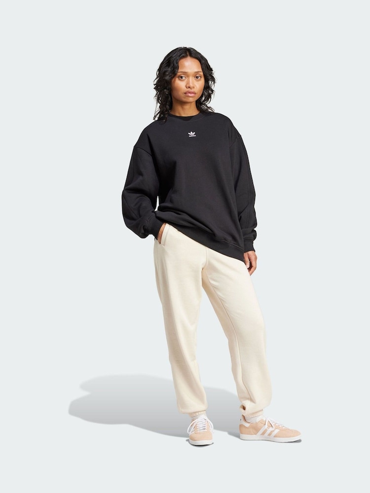 Флисовая толстовка свободного кроя с круглым вырезом Adidas Original Essentials - Изображение 1 2