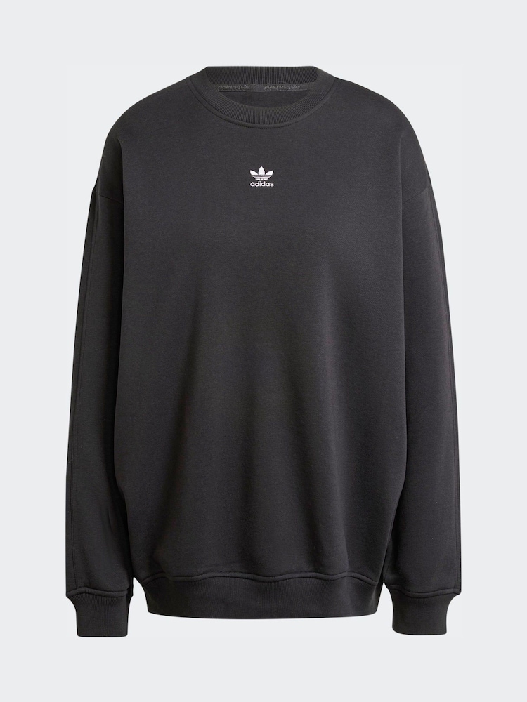 Флисовая толстовка свободного кроя с круглым вырезом Adidas Original Essentials - Изображение 2 2