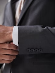 Charcoal Grey Slim Fit Morning Suit: Jacket - Image 4 of 5