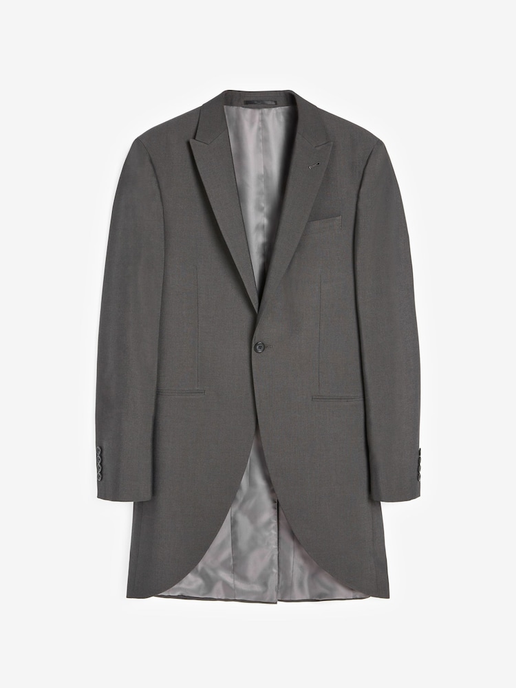 Charcoal Grey Slim Fit Morning Suit: Jacket - Image 5 of 5