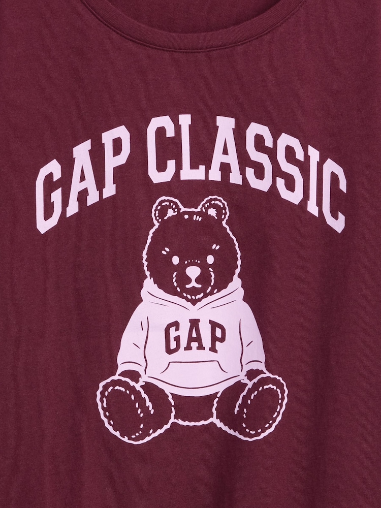 Gap Burgundy Bear Graphic Short Sleeve T-Shirt (4-13yrs) - Image 3 of 3 Gap Burgundy Bear Graphic Short Sleeve T-Shirt (4-13yrs) - Image 3 of 3