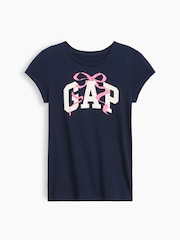 Gap Navy Bow Graphic Short Sleeve T-Shirt (4-13yrs) - Image 1 of 3