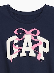 Gap Navy Bow Graphic Short Sleeve T-Shirt (4-13yrs) - Image 3 of 3
