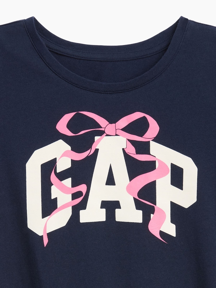 Gap Navy Bow Graphic Short Sleeve T-Shirt (4-13yrs) - Image 3 of 3 Gap Navy Bow Graphic Short Sleeve T-Shirt (4-13yrs) - Image 3 of 3