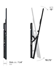 AVF Black  Silver Advanced Tilt 60cm Wide TV Wall Mount - Image 2 of 7