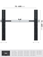 AVF Black  Silver Advanced Tilt 60cm Wide TV Wall Mount - Image 3 of 7