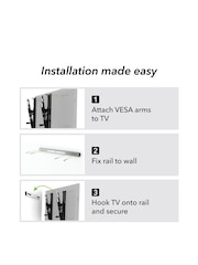 AVF Black  Silver Advanced Tilt 60cm Wide TV Wall Mount - Image 4 of 7