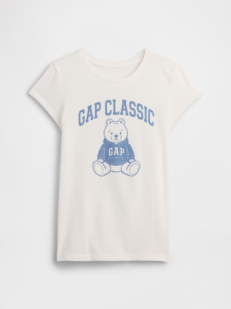 Gap White Bear Graphic Short Sleeve T-Shirt (4-13yrs) - Image 1 of 3 Gap White Bear Graphic Short Sleeve T-Shirt (4-13yrs) - Image 1 of 3
