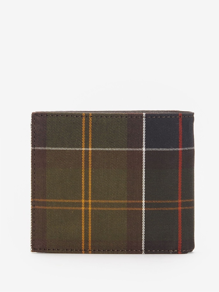 Barbour® Brown Tartan BiFold 100% Cotton Wallet - Image 2 of 4