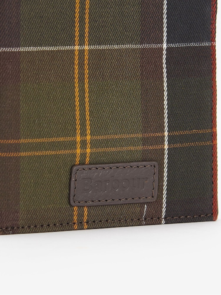 Barbour® Brown Tartan BiFold 100% Cotton Wallet Laura Ashley