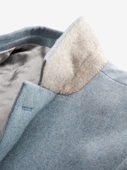 Svetlo modra - ozek kroj Wool Donegal moška obleka jakna; suknjič - Slika 11 iz 12