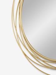 Gold Contemporary Wire 91x91cm Wall Mirror - Image 3 of 4