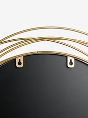 Gold Contemporary Wire 91x91cm Wall Mirror - Image 4 of 4