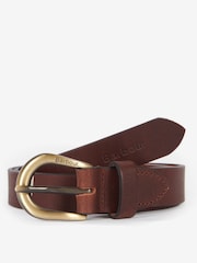 Barbour® Brown Allanton Thin Leather Belt - Image 1 of 2