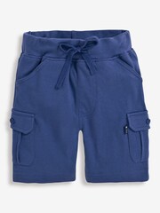 JoJo Maman Bébé Indigo Jersey Cargo Shorts - Image 1 of 1