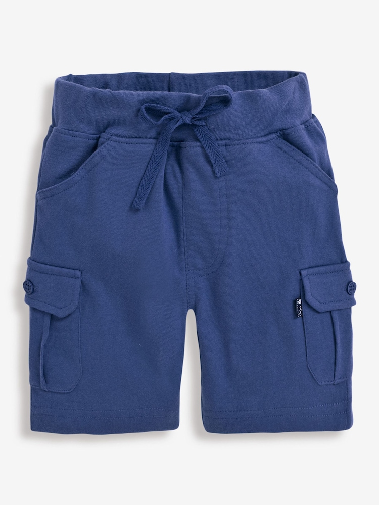 JoJo Maman Bébé Indigo Jersey Cargo Shorts - Image 1 of 1
