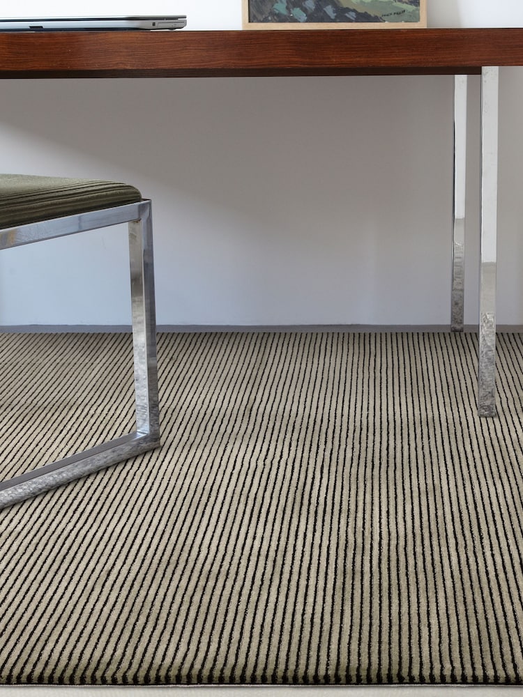 Asiatic Rugs Green Kuza Stripe Rug - Image 1 of 4