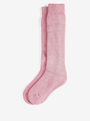 Barbour® Pink Long Wellington Wool Blend Knee Socks - Image 1 of 3