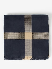 Barbour® Navy Blair Windowpane Cape Serape Scarf - Image 3 of 4