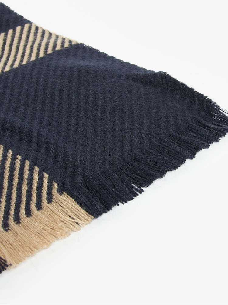 Barbour® Navy Blair Windowpane Cape Serape Scarf - Image 4 of 4