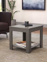 AVF Grey Calibre Oak Effect Side Table - Image 1 of 4