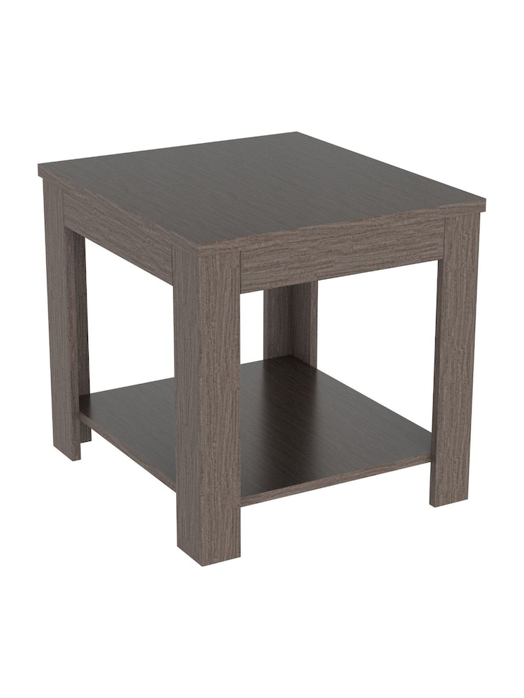 AVF Grey Calibre Oak Effect Side Table - Image 2 of 4 AVF Grey Calibre Oak Effect Side Table - Image 2 of 4