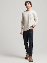 Superdry Blue Cotton Merchant Slim 100% Cotton Jeans - Image 3 of 9