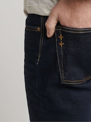 Superdry Blue Cotton Merchant Slim 100% Cotton Jeans - Image 5 of 9