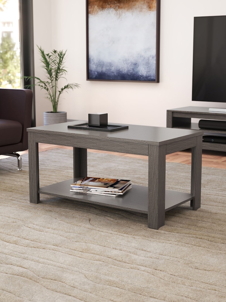 AVF Grey Calibre Oak Effect Coffee Table - Image 1 of 4 AVF Grey Calibre Oak Effect Coffee Table - Image 1 of 4