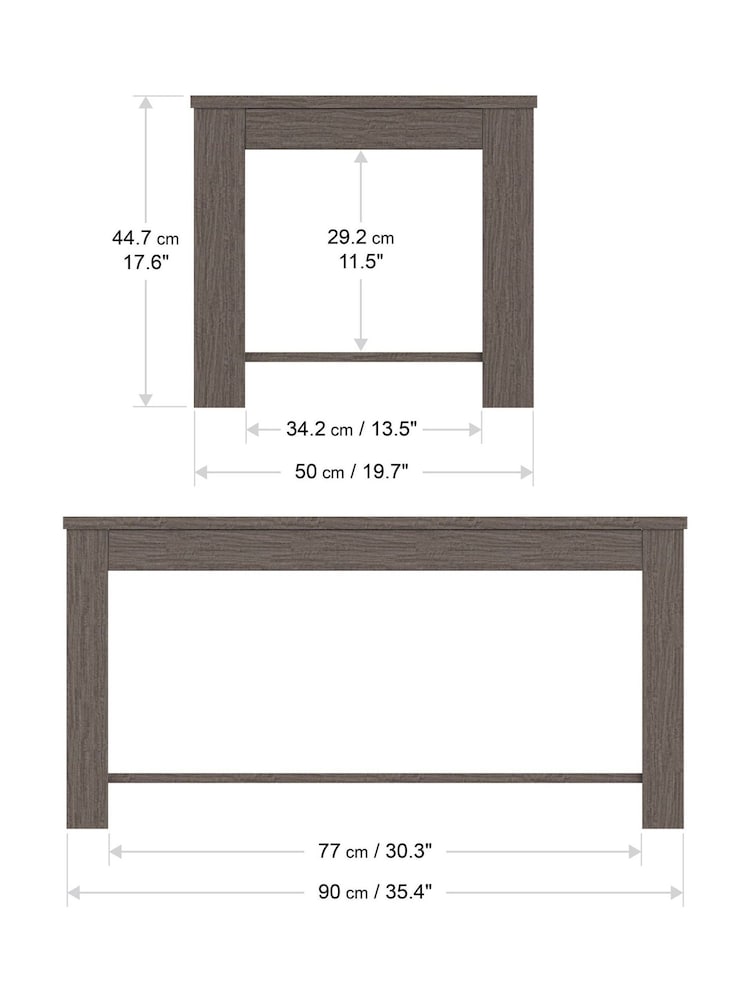 AVF Grey Calibre Oak Effect Coffee Table - Image 4 of 4 AVF Grey Calibre Oak Effect Coffee Table - Image 4 of 4