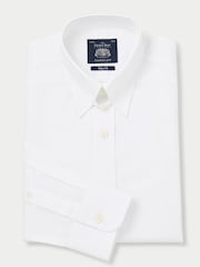Savile Row Company Tab Collar Slim Fit Single Cuff 100% Cotton White Shirt - Image 3 of 4