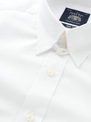 Savile Row Company Tab Collar Slim Fit Single Cuff 100% Cotton White Shirt - Image 4 of 4