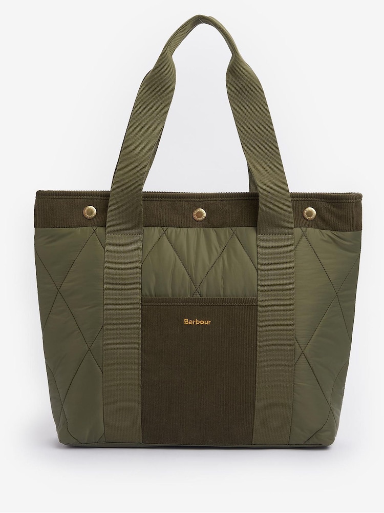 Barbour® Green Healy Quilted Tote Bag - Image 1 of 7 Barbour® Green Healy Quilted Tote Bag - Image 1 of 7