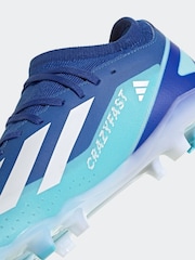adidas Blue/White X Crazyfast.3 Firm Ground Football Boots - Image 12 of 12